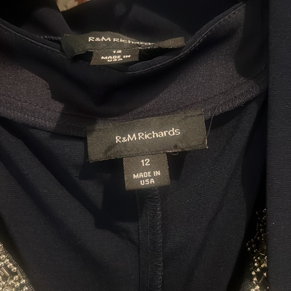 R&M Richard’s Embellished Dress and Illusion Duster Jacket Size 12 - Picture 5 of 7